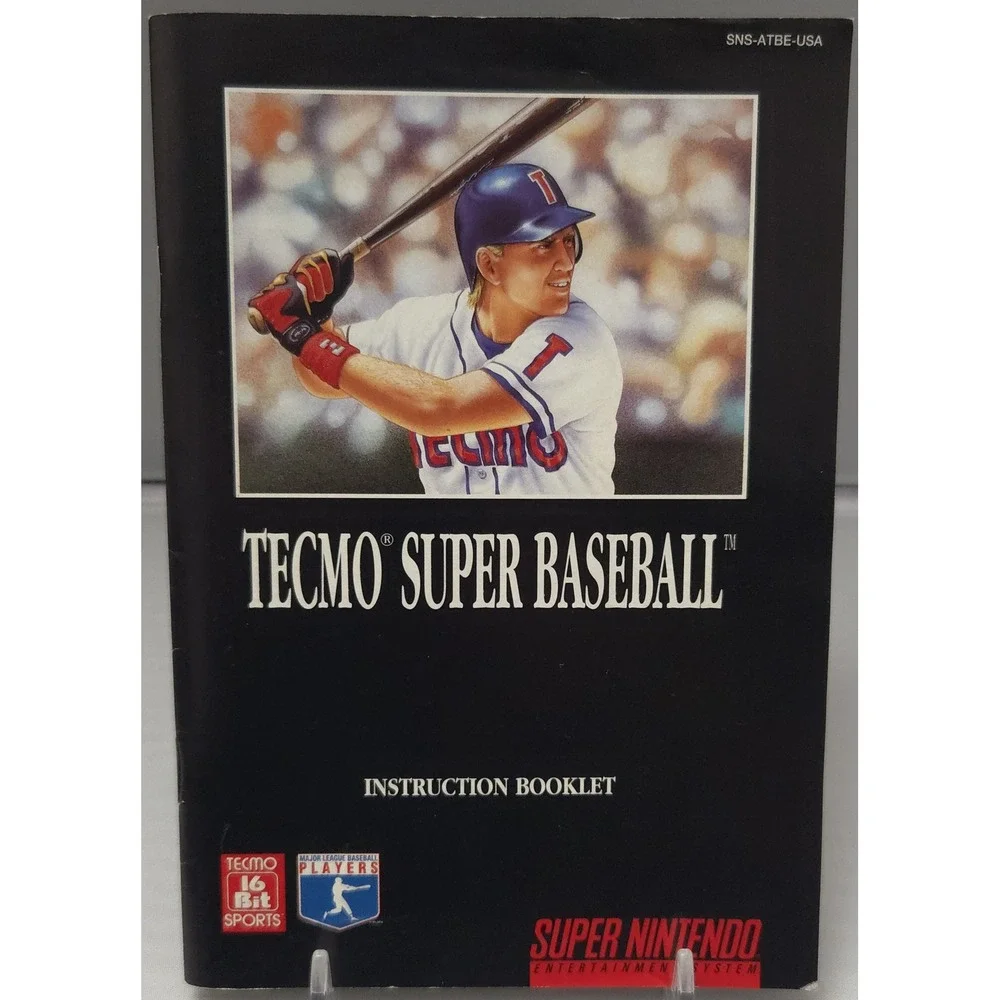 Tecmo Super Baseball SNES CIB - Tested - Unfilled Registration Card/ Rare Poster